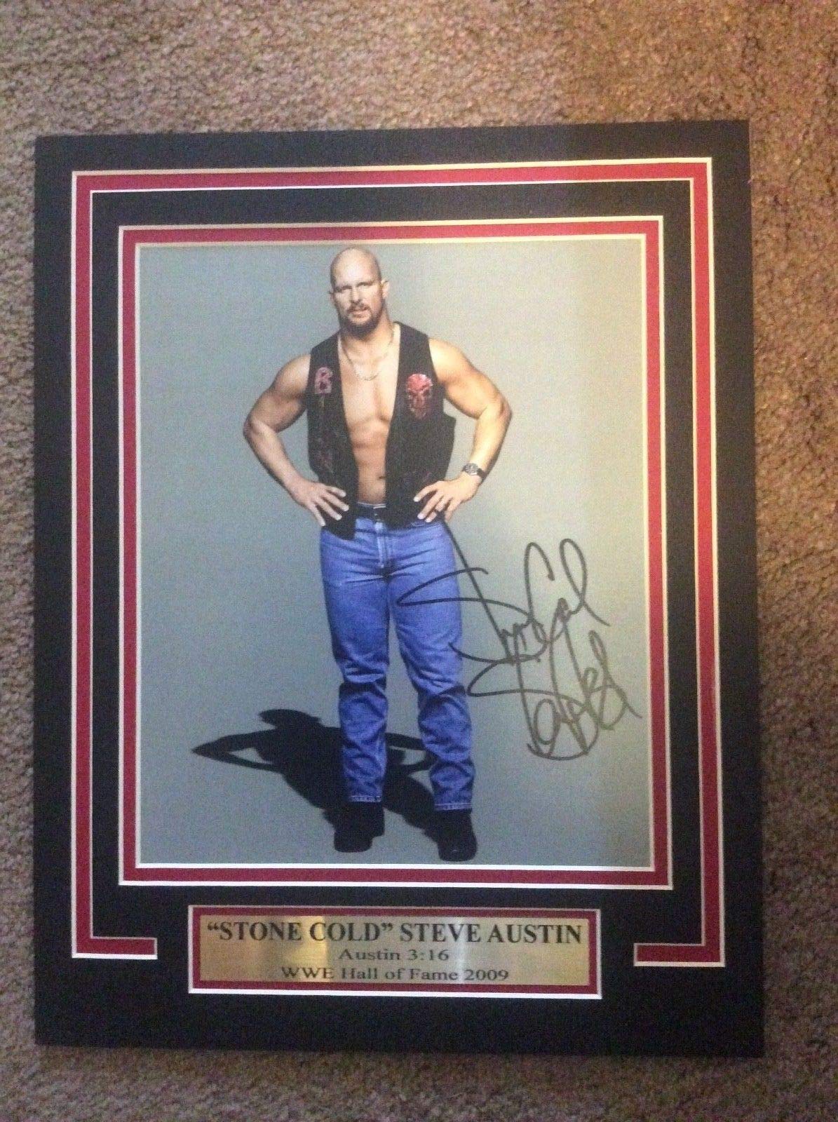 WWE WWF Stone Cold Steve Austin 3:16 11x14 Matted Nameplate PHOTO